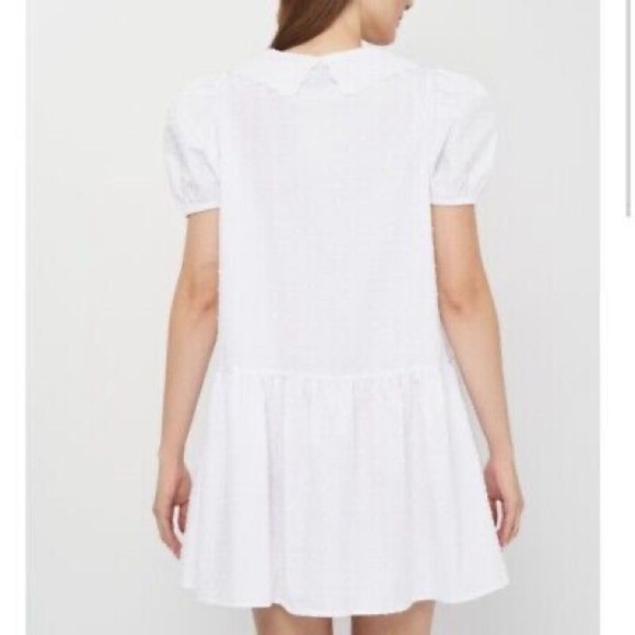 Zara White Buttoned Mini Dress - Picture 6 of 15